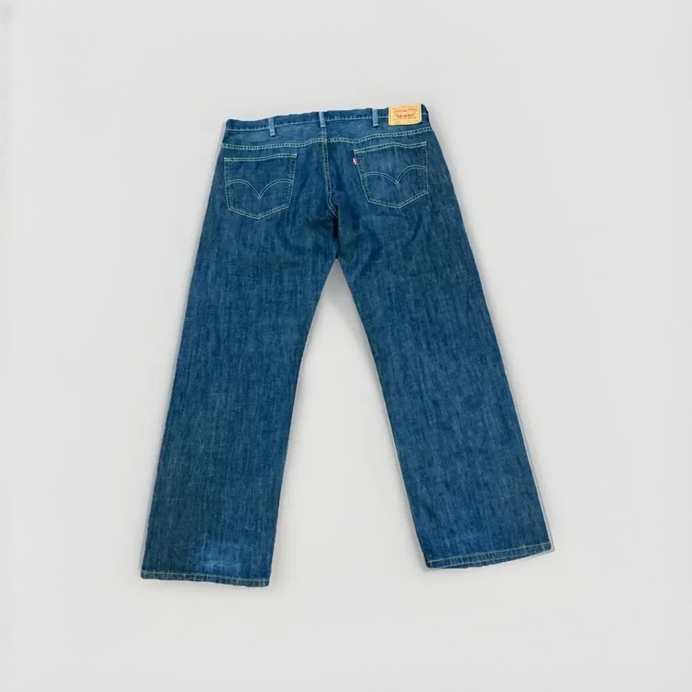Levis Jeans Mens 38x32 Blue 569 Loose Baggy Relaxed Faded Comfort Denim Pants
